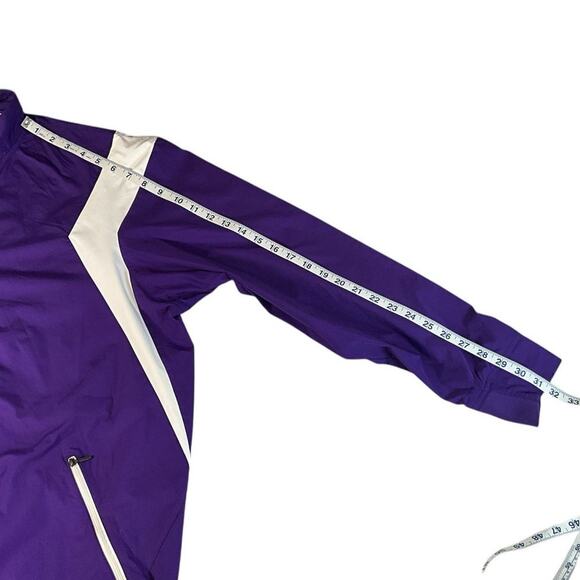 Vintage Nike Fit Storm Windbreaker SZ Large Purple White 90's 1/4 Zip Pull Over - Picture 7 of 11